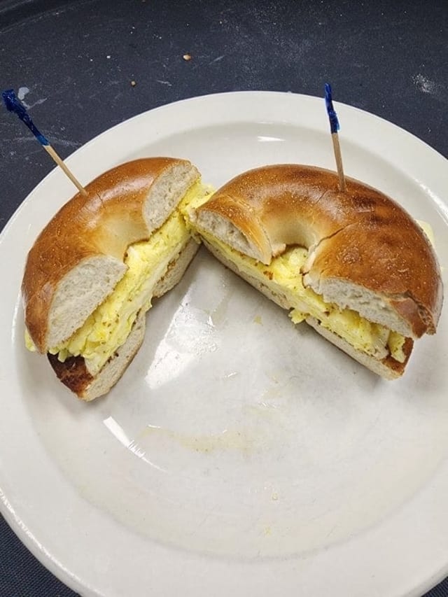 Canadian Bacon & Egg Sandwich.
